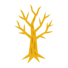 Obraz premium PNG Yellow leafless tree illustration.