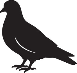 Fototapeta premium Pigeon silhouette vector