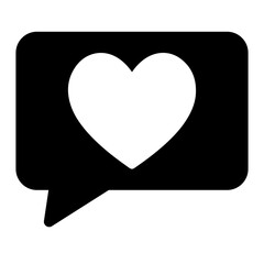 Obraz premium Love Chat Communication Vector Illustration. 