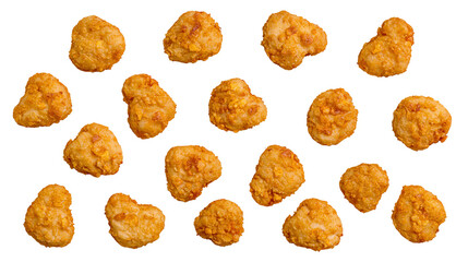 Crispy golden fried chicken nuggets assortment © Lubos