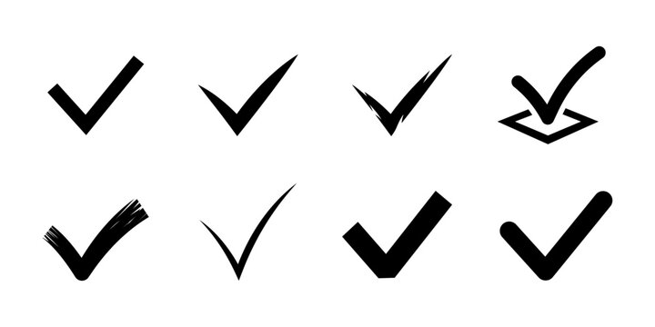 Collection of Check Mark Icons Checkmark tick symbol set