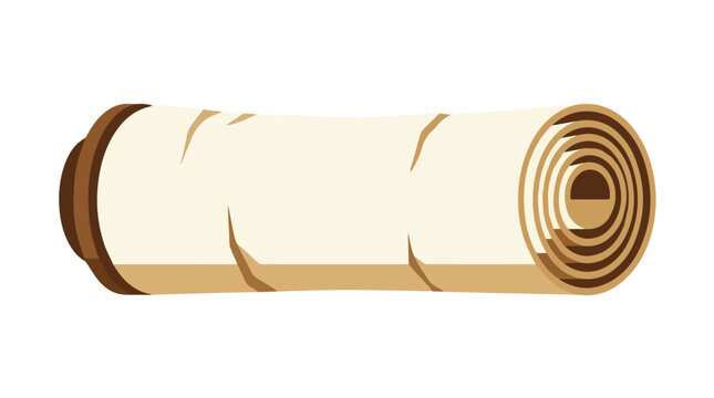 Illustration of a light-colored wooden log with detailed growth rings and bark Texture for nature and wood themed projects