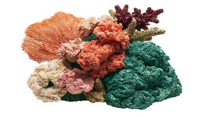 Assortment of colorful coral reef formations © Rowan