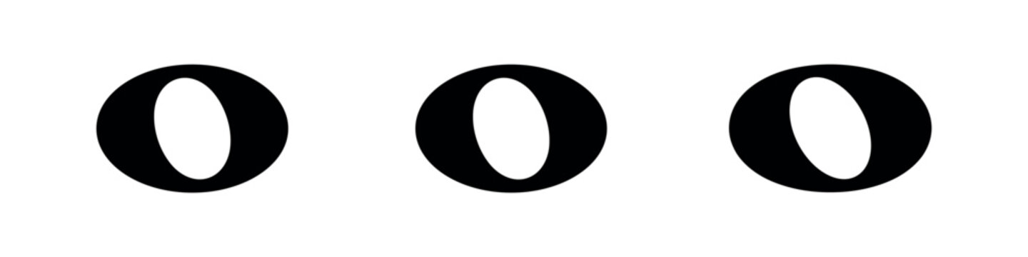 Zero number icon set