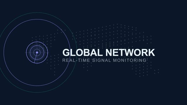 Digital global network signal monitoring with abstract data particles, connection grid