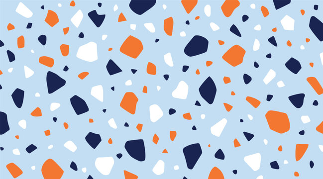 Terrazzo Pattern Vector Seamless Speckled Stone Chip Flat Illustration