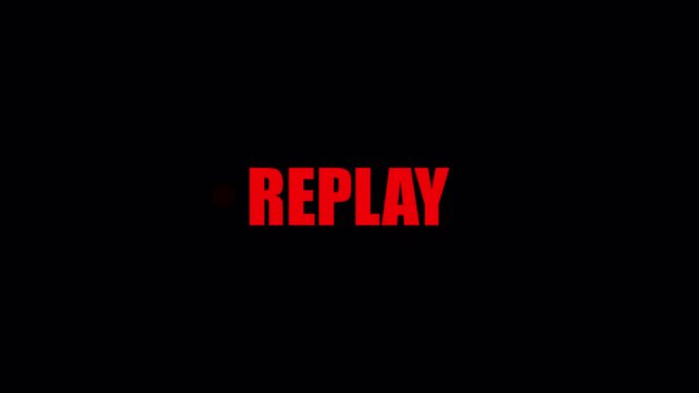 Replay sign Icon with Text Animation on Transparent Background. Modern Replay Button Animation for Live Streaming, Replay Symbol with Stylish Typography, Rewind and Repeat Motion Graphic.