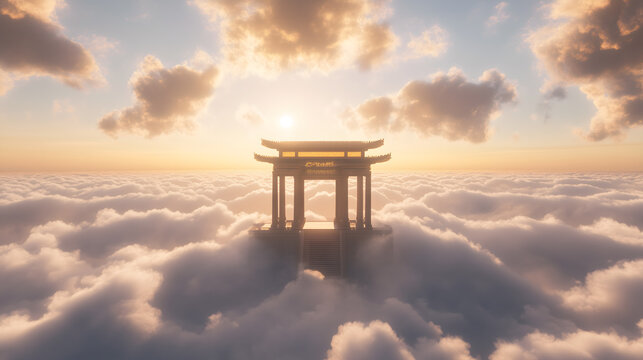 Blessed Gate Above the Clouds