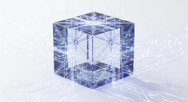 ice cube on blue background