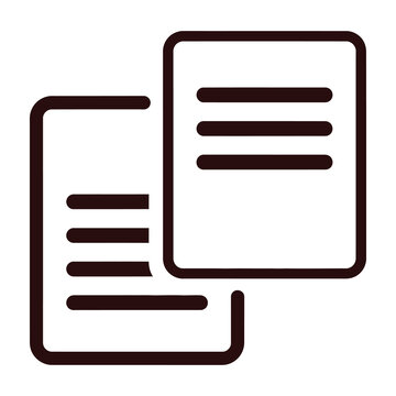 Two documents with lines on white background