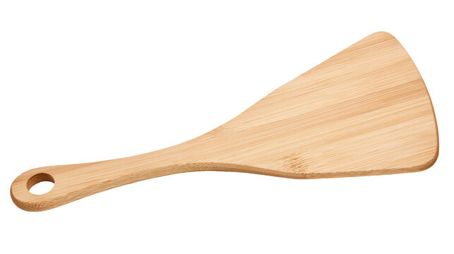 Bamboo kitchen spatula with hanging hole