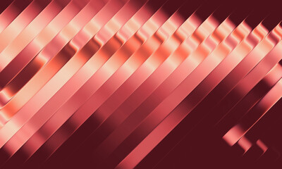 Fototapeta premium Fractal glass ribbed texture with glowing light refraction. Abstract geometric surface pattern for modern design and digital art.