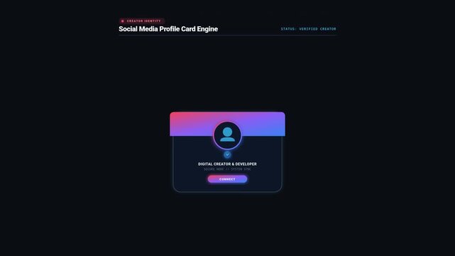 Social media profile card engine