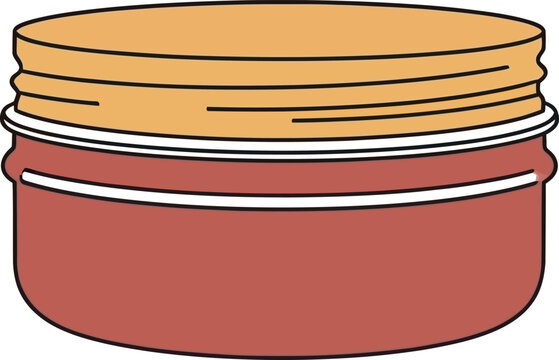 Cosmetic Jar Vector Illustration