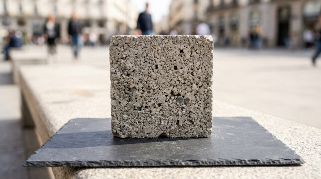 Permeable pavement concrete drainage urban plaza porous pavement sample display