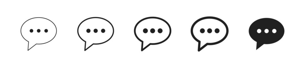 speech bubble dots icon set. speech bubble dots icon set chat message comment conversation communication UI symbol © Sabbir