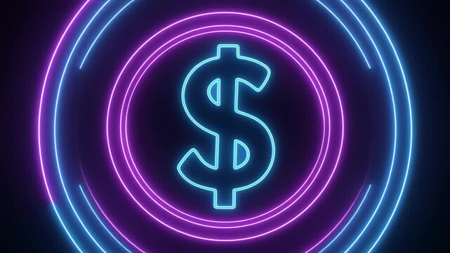 glowing dollar sign