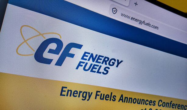 .a computer screen with ef energy fuels website displayed..Denver-based, Energy Fuels is a global critical mineral company 