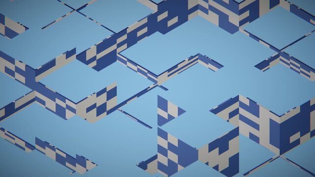 Isometric City a Looping Cyber Tech Background Animation for Futuristic Creative Video Projects