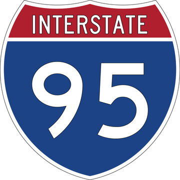 Interstate 95 I 95 Highway Sign Icon Vector Symbol