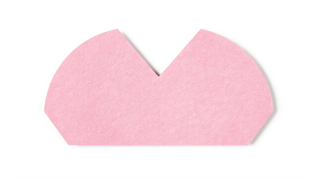Pink heart shape with a small triangle cut out of the top valentine triangle