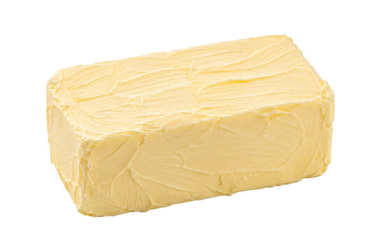 Butter block isolated on transparent background
