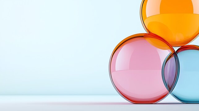 Stacked translucent spheres