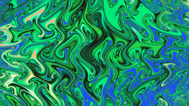 Abstract liquid marble texture in deep blue and black, psychedelic swirling paint background, fluid acrylic art pattern for modern graphic design