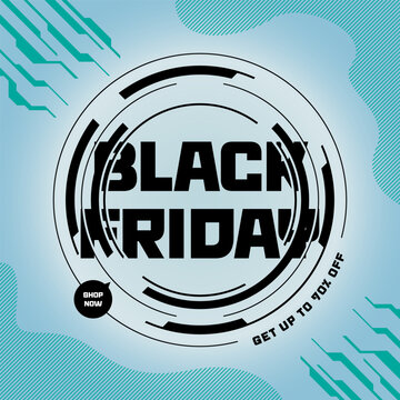 Minimalist promotional banner design for Black Friday sale