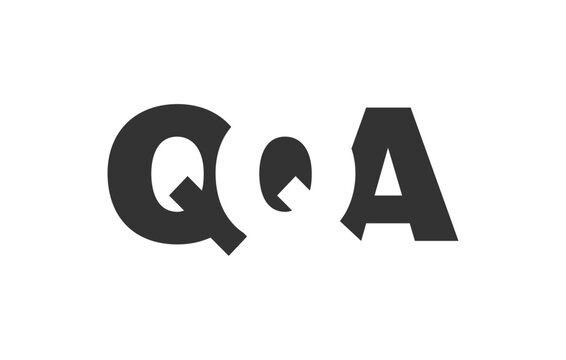 QQA logo design. Initial letter Q Q A bold font style for tech startups, consulting, corporate branding. Creative company name, headlines typography identity, trendy logotype.