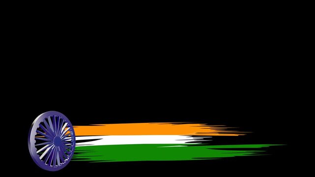 Indian Independence Day Lower or Upper color theme in Alpha Channel