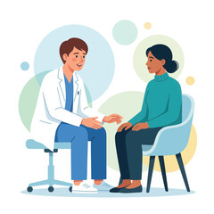 Fototapeta premium Doctor Consulting Patient, Healthcare Consultation, Medical Check-up, Doctor's Visit, Patient Care, Healthy Lifestyle