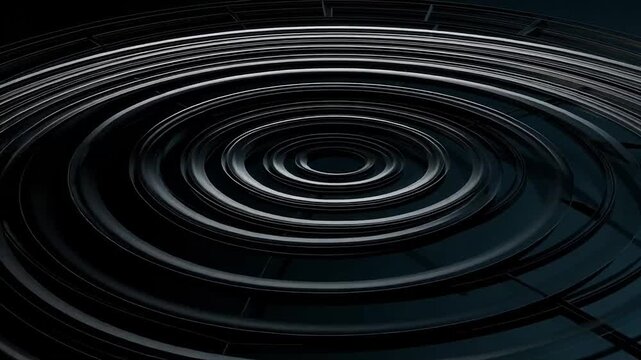 Dark Ash Minimal Rings Seamless Loop Abstract Background 4K