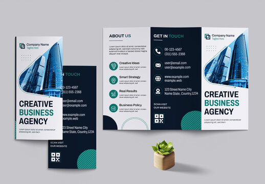 Tri Fold Brochure Design Template Layout