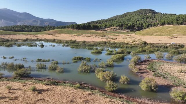 Cola del embalse del Guadalteba en la provincia de M&aacute;laga, Andaluc&iacute;a	