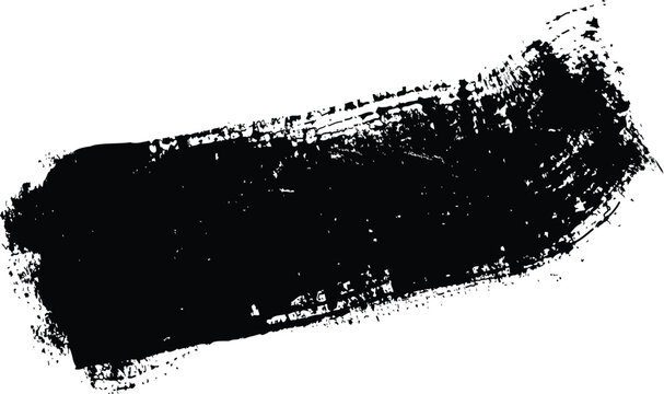 Abstract black ink brush stroke on white background isolated on white background, Vector, illustration