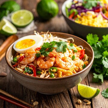 Pad Thai mit gemischtem Salat