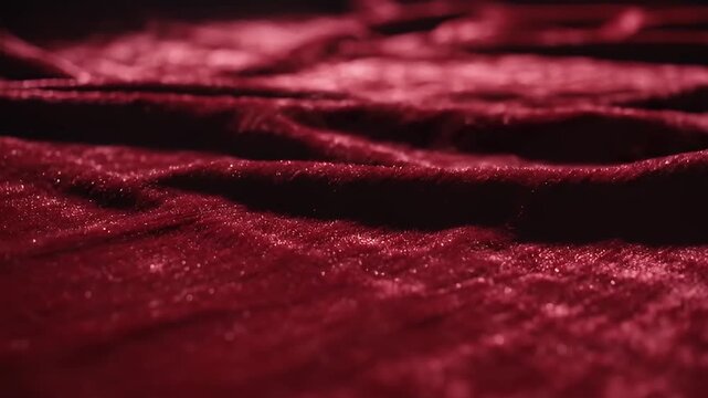 Rich red velvet fabric with a soft textured surface and subtle sparkle