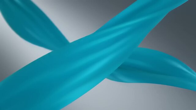 Blue Fabric Streamers Crossing Over Background.