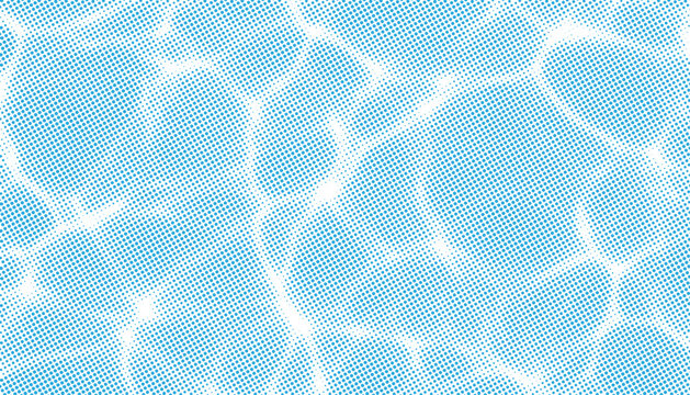 Blue halftone water texture with natural ripple pattern and refreshing summer mood. Abstract aquatic background for branding, social media, editorial design and modern creative compositions.