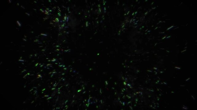 Digital Glitch Particle Explosion Colorful Spark Burst