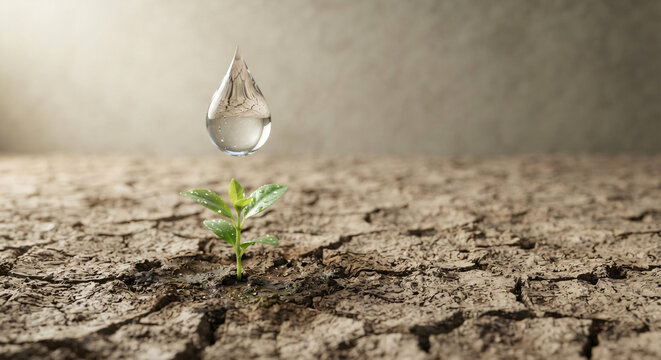 the last drop water scarcity conceptual mockup