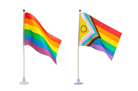 LGBT flag isolated on white background. Gay pride. Rainbow flag symbol of love or LGBT pride concept. pride month. Celebrate pride festival, liberty right, freedom, proud to be equal and legal marriag