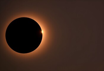 Obraz premium Dramatic solar eclipse casting shadow against fiery sunset sky
