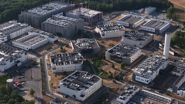 Aerial View of Data Center Campus in Paris
