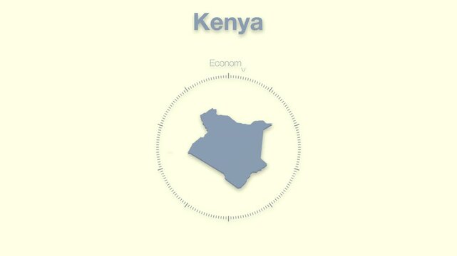 Kenya MAP revealing minimalistic animated data analytics for presentations, videos, corporate, documentery 