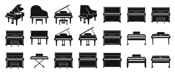 Collection of Piano Silhouettes © Didit