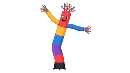 Naklejka premium Colorful inflatable tube man cartoon vector character