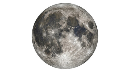 Fototapeta premium Full Moon sphere on a transparent background PNG file