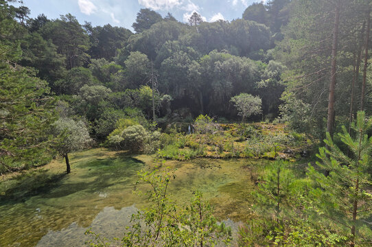 Nacimiento del R&iacute;o Cuervo en Cuenca